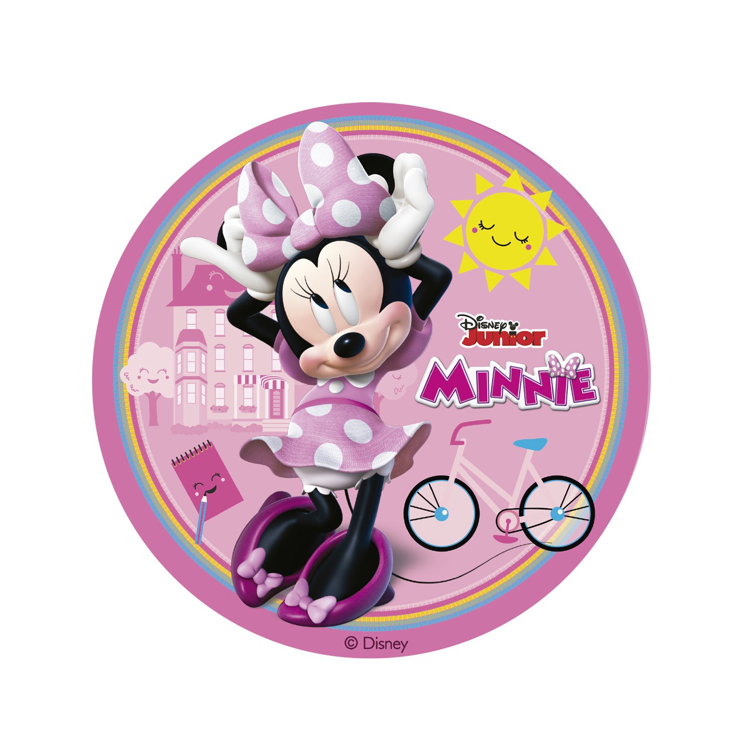 Taartprint Minnie Mouse - Suikervrije fondant 15,5 cm