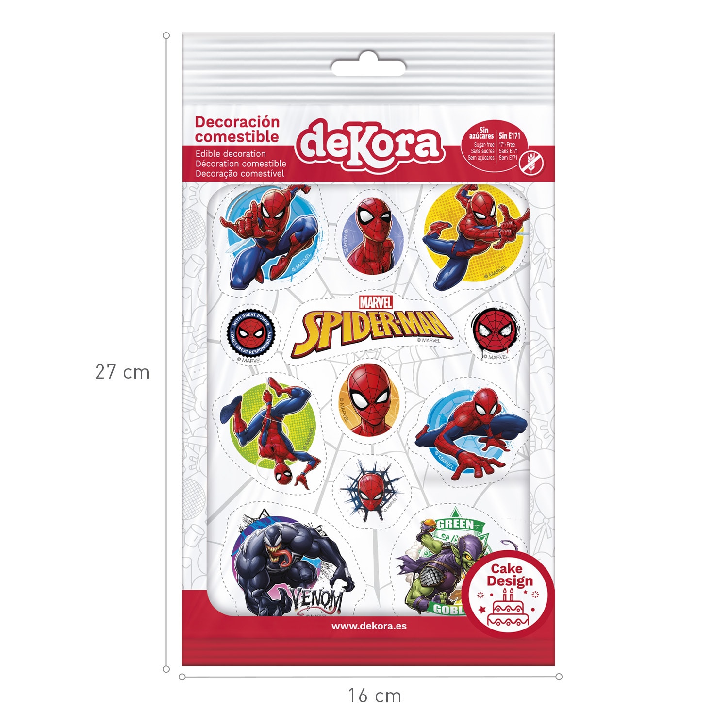 Spiderman - Eetbare Cupcake Decoraties Fondant 12 stuk