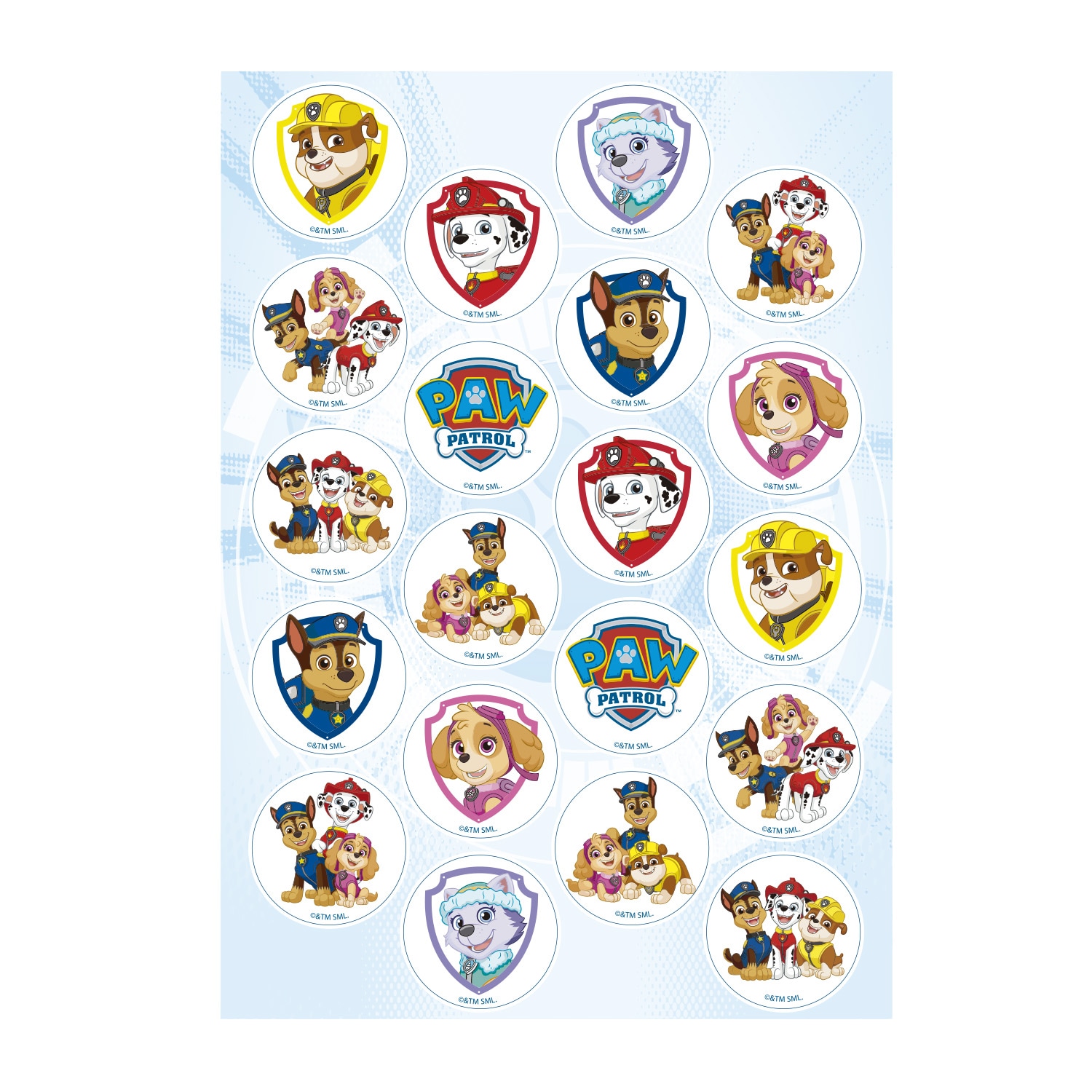 Paw Patrol - Eetbare Cupcake Decoraties 20 stuks