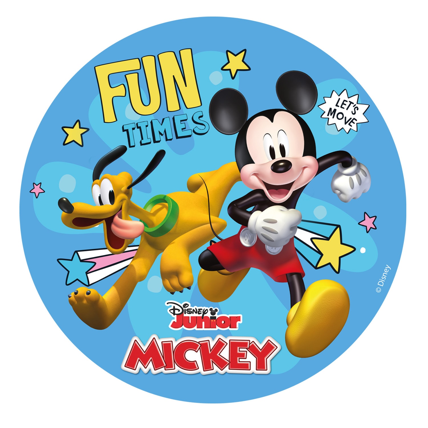 Taartprint Mickey Mouse - Suikervrije fondant 15,5 cm