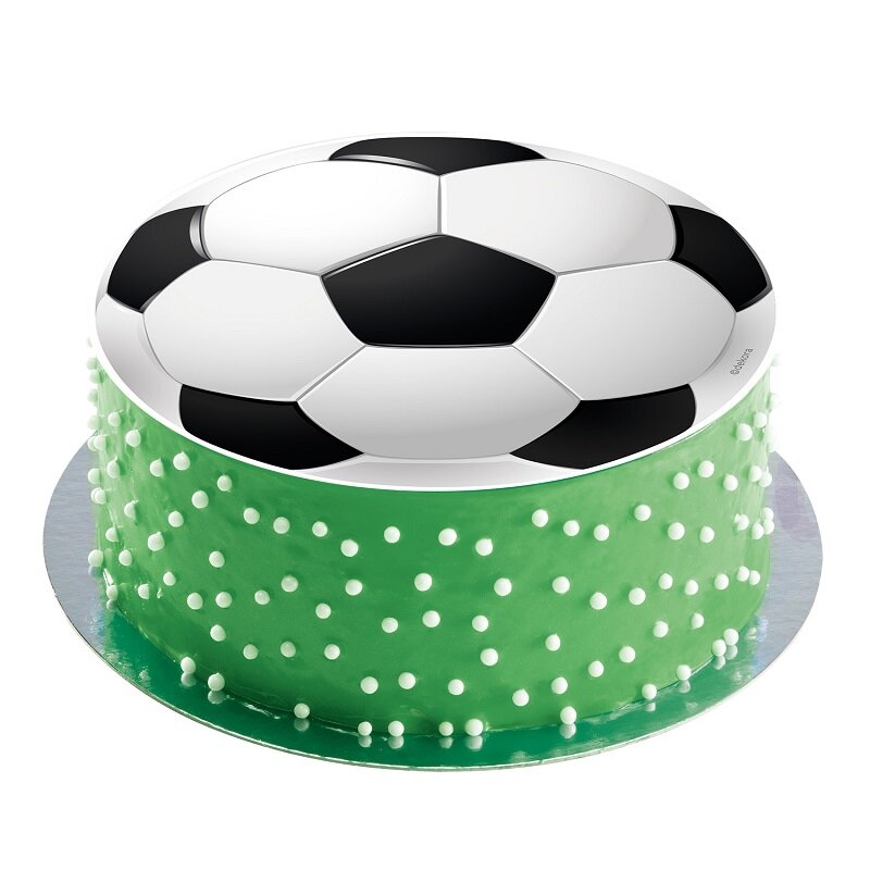 Taartprint Voetbal - Fondant 15,5 cm