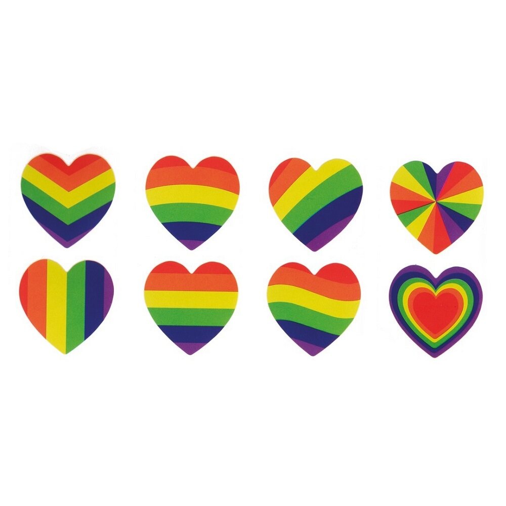 Pride Hartvormige Stickers 240 stuks