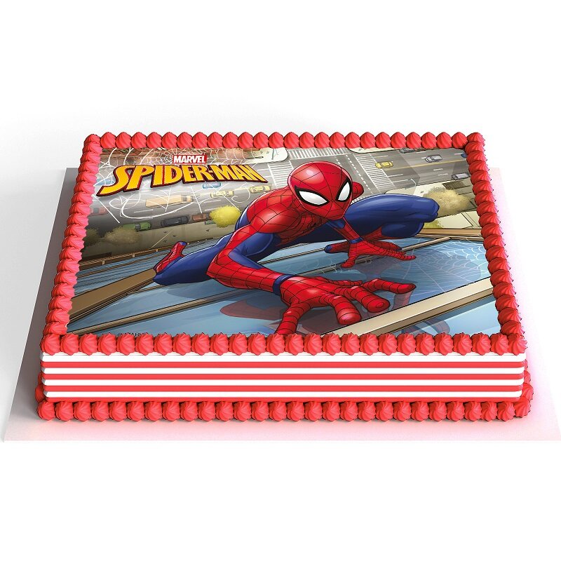 Taartprint Spiderman - Fondant 15 x 21 cm