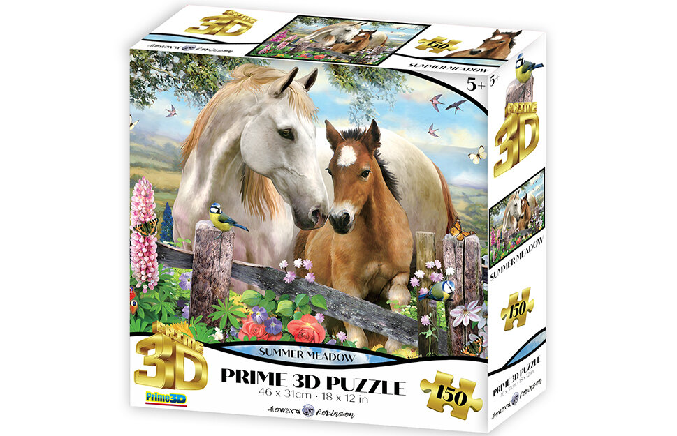 Prime 3D Puzzel - Paarden in de wei 150 stukjes