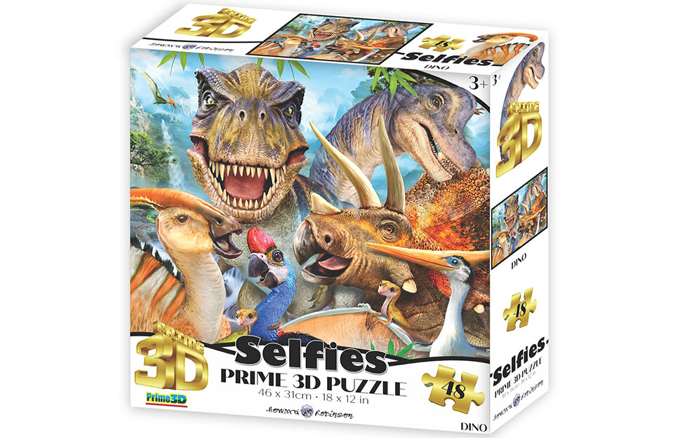 Prime 3D Puzzel - Dinosaurus selfies 48 stukjes