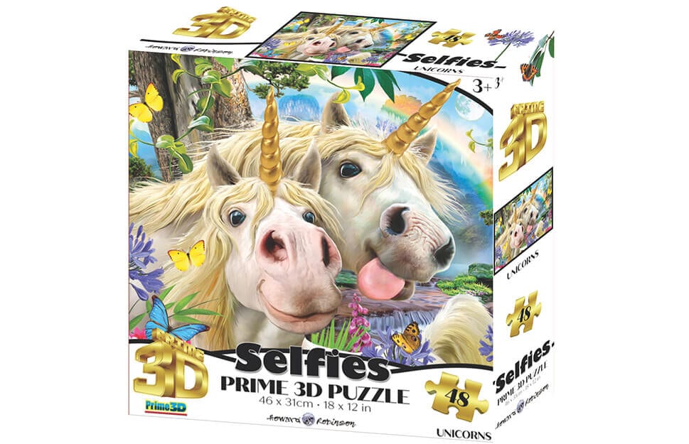 Prime 3D Puzzel - Eenhoorns selfies 48 stukjes