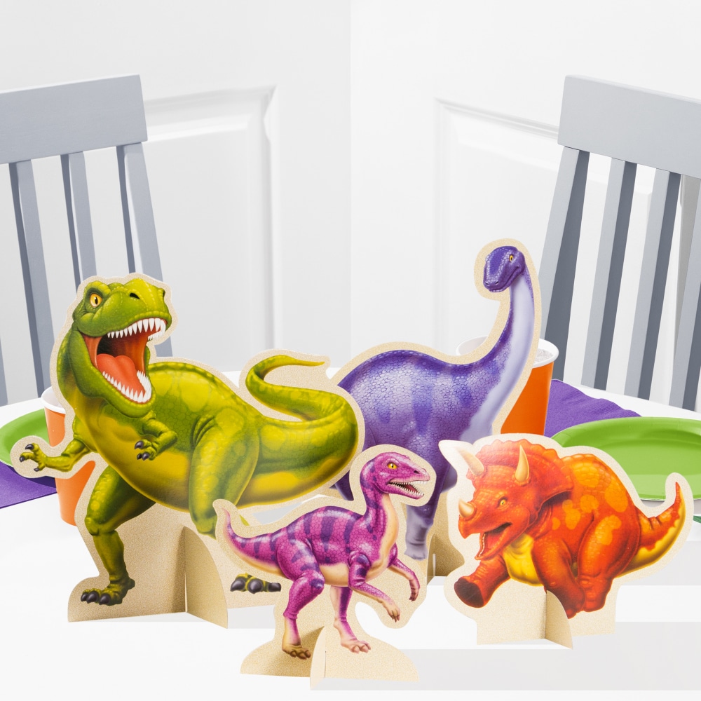 Dinosaurus Avontuur - Tafeldecoraties 4 stuks
