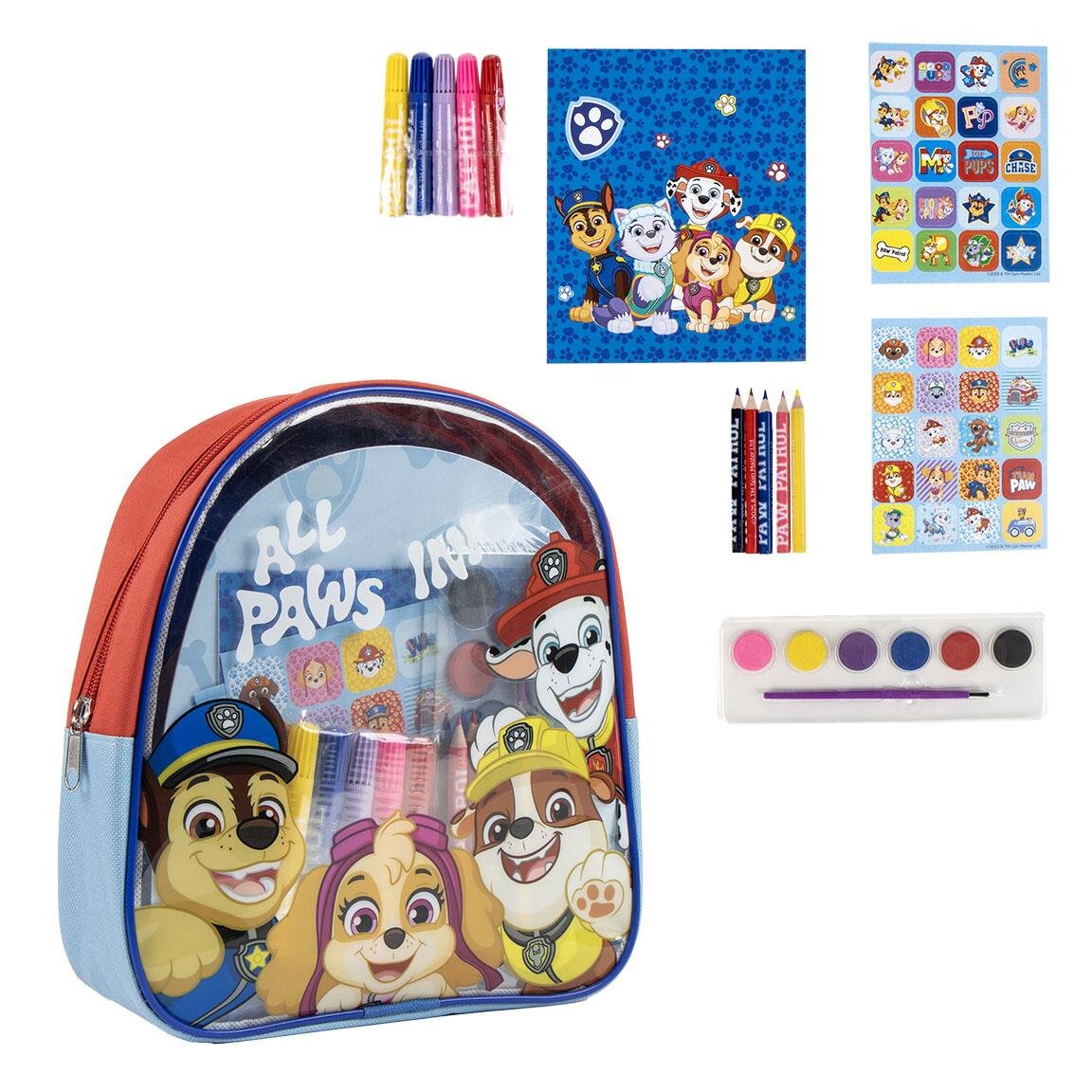 Paw Patrol - Creatieve rugzak met 15 knutselspulle