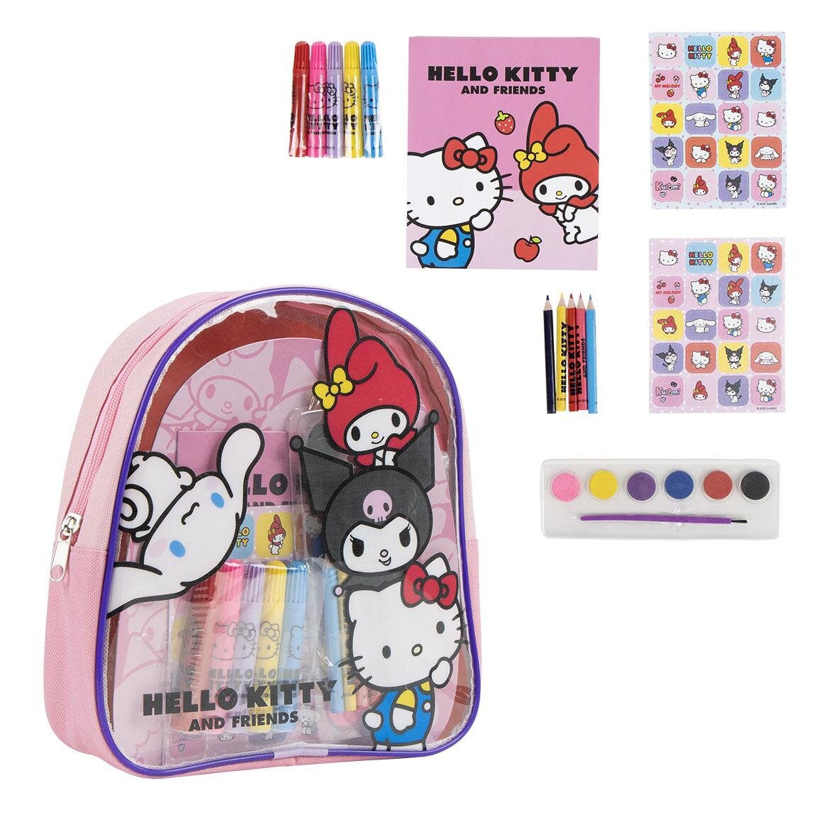Hello Kitty - Creatieve rugzak met 15 knutselspulle