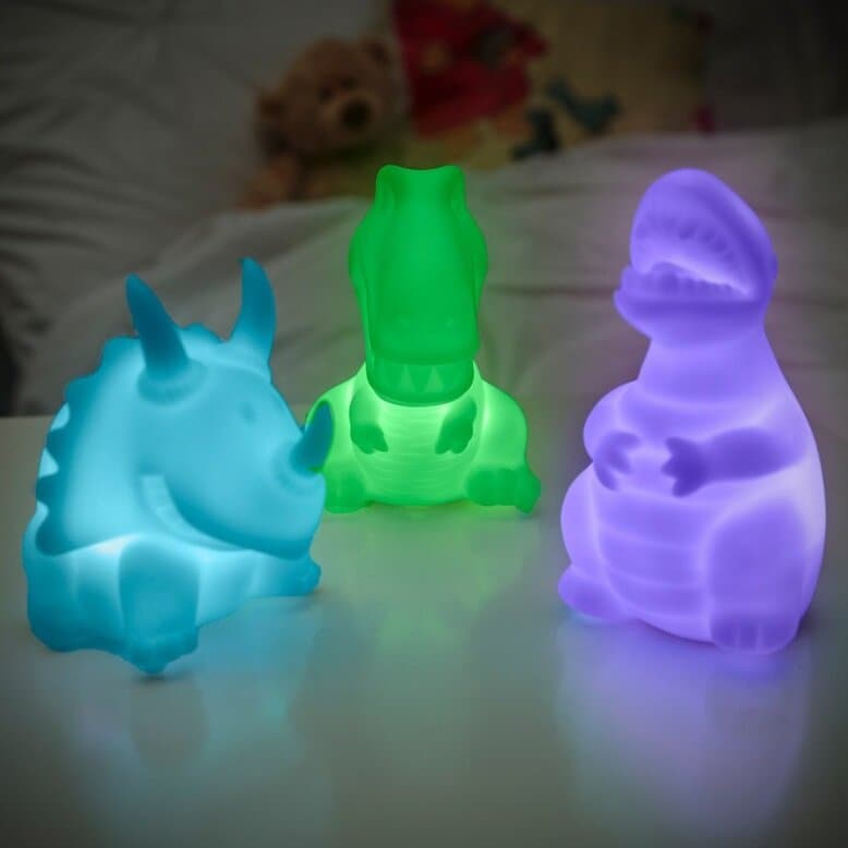 Dino Kleurveranderende Nachtlampjes 3 stuks