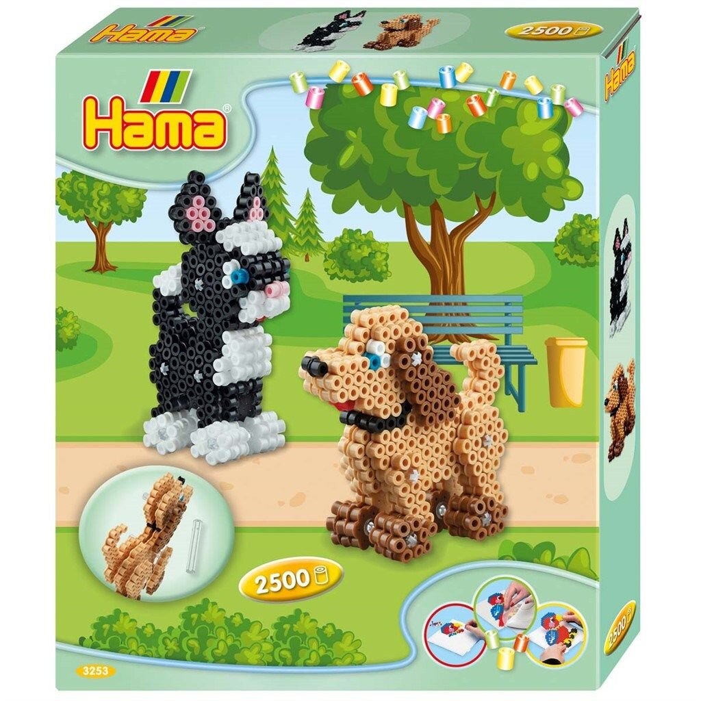Hama - Kralenset 3D Hond en Kat 2500 stuks