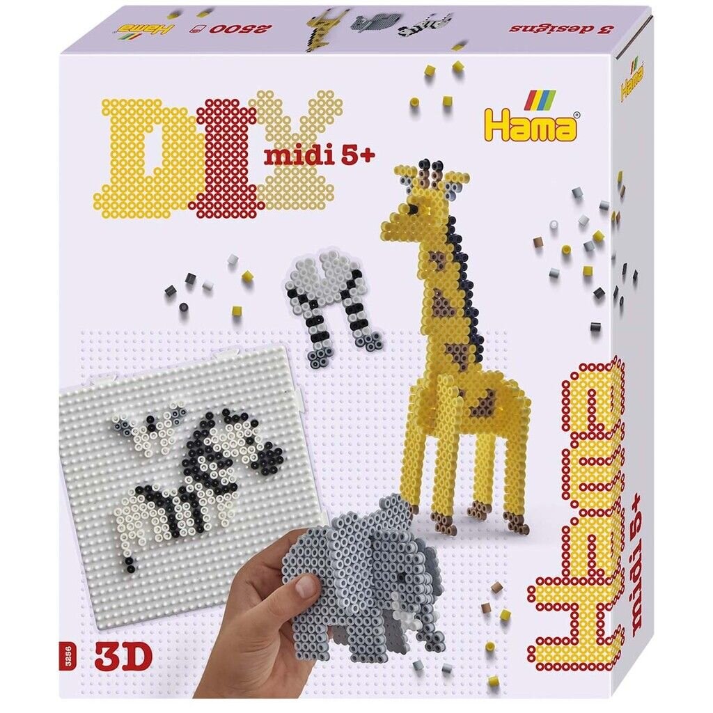 Hama - Kralenset 3D Safaridieren 2 500 stukjes