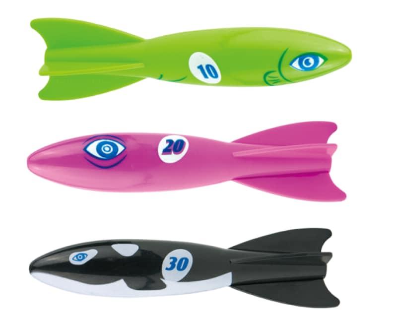 Duikspeelgoed torpedo’s 3 stuks