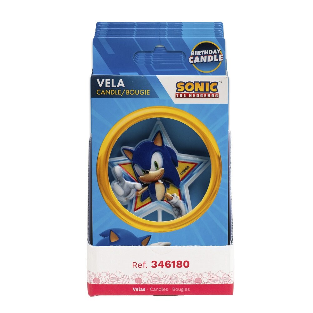Sonic Stervormige Verjaardagskaars