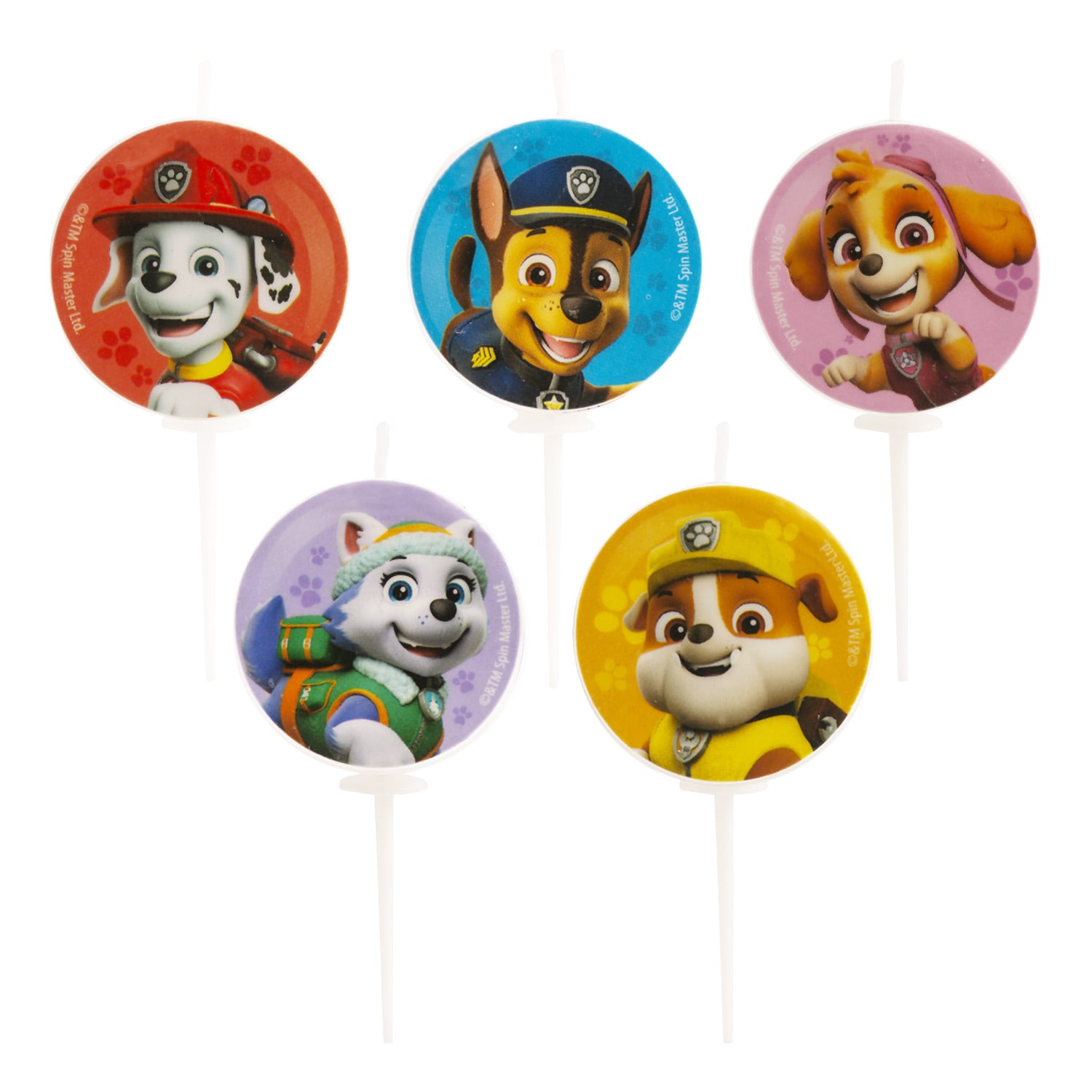 Paw Patrol - Kaarsjes prikkers 5 stuks