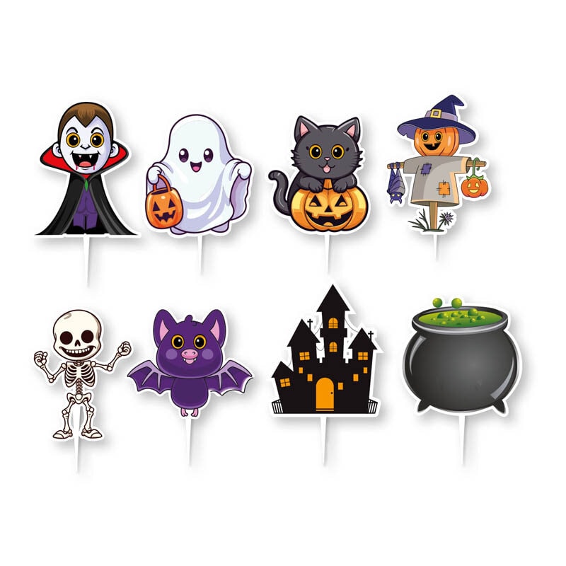 Halloween Caketoppers 16 stuks