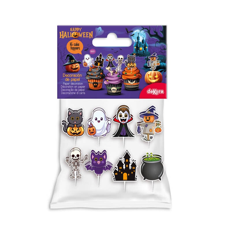 Halloween Caketoppers 16 stuks
