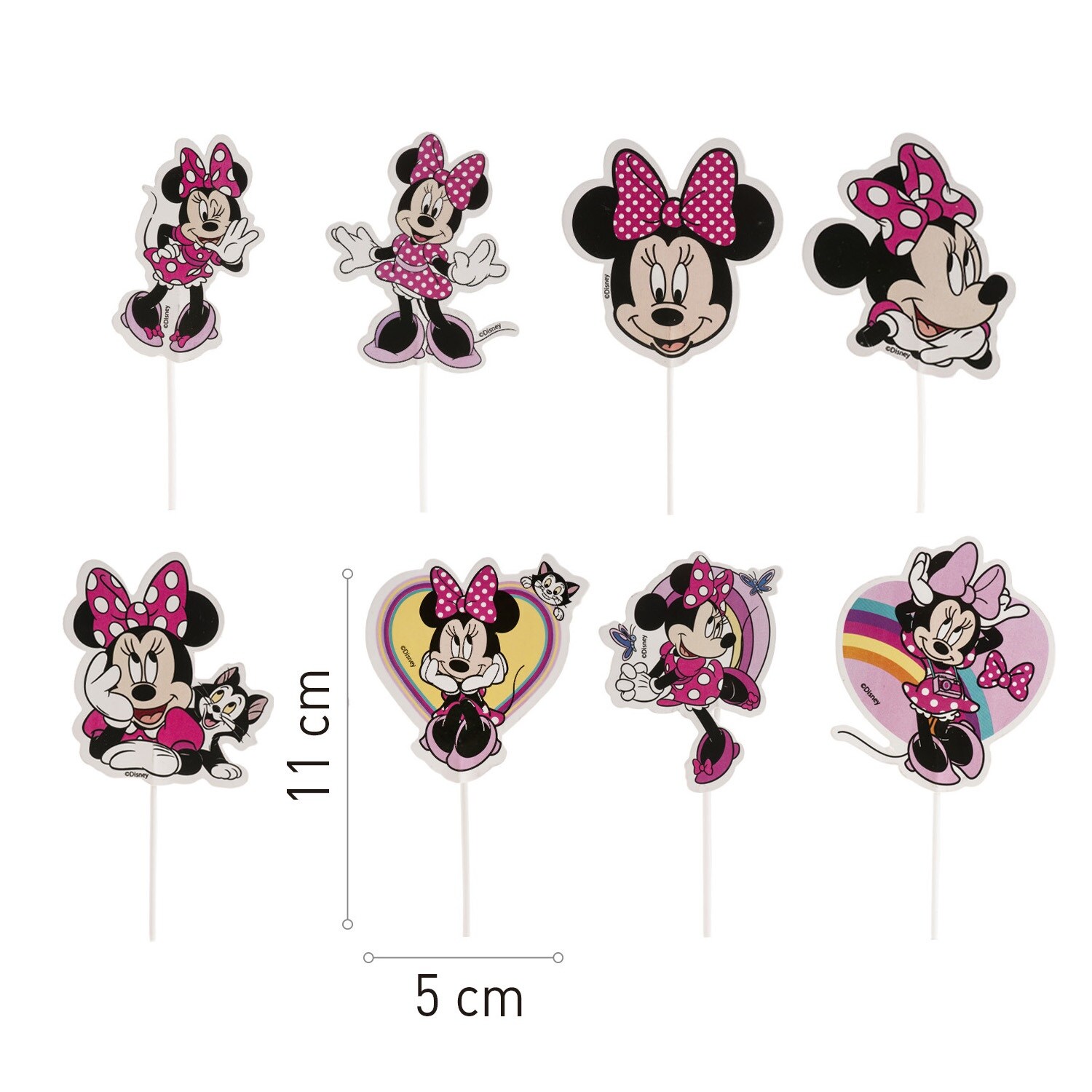 Minnie Mouse - Caketoppers 16 stuks