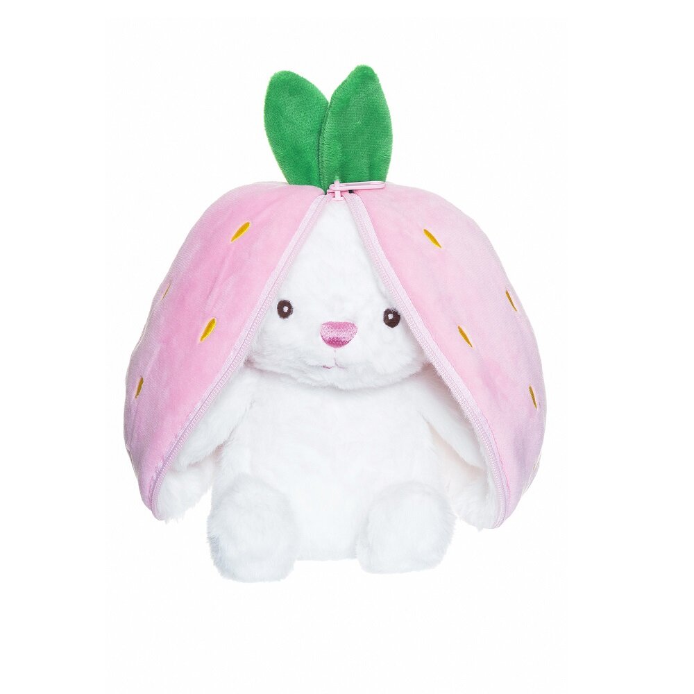 Knuffel - Konijn in Aardbei met Rits 37 cm