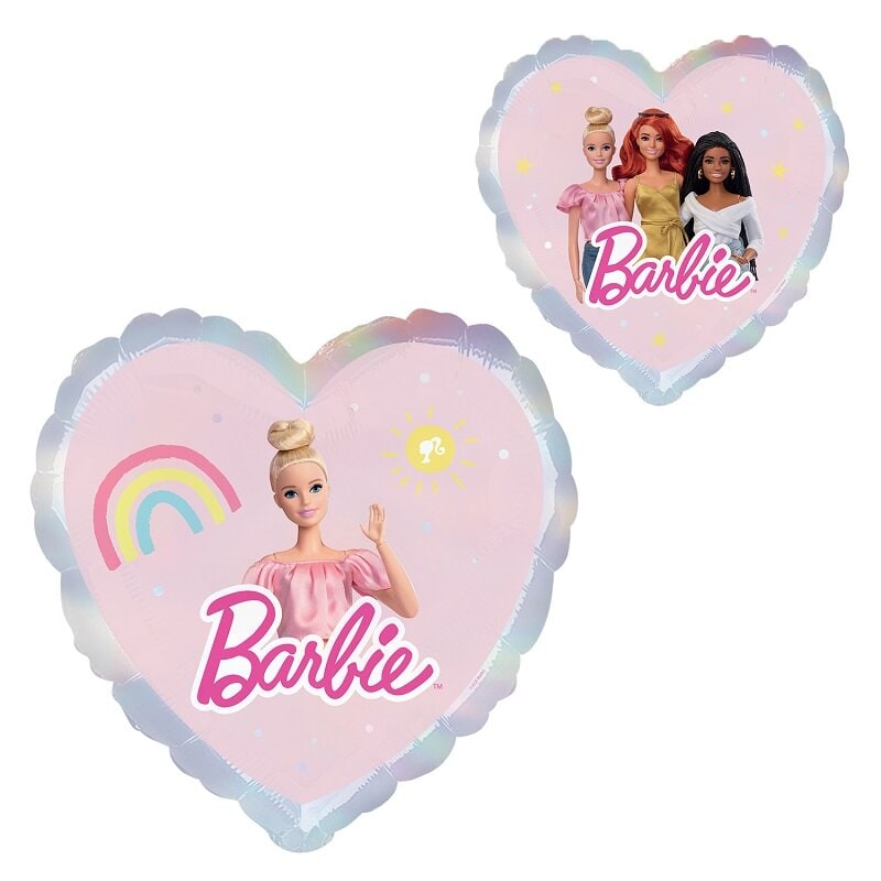 Barbie - Hartvormige folieballon 43 cm