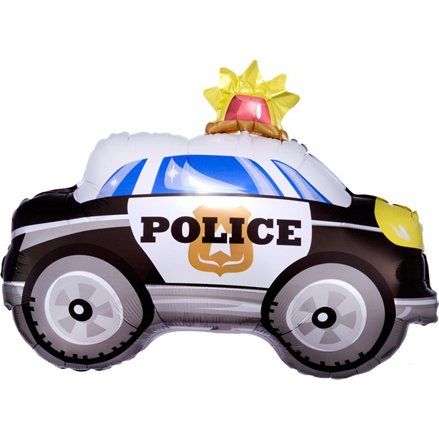 Folieballon Politiewagen 60 cm