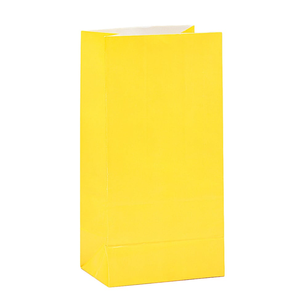 Uitdeelzakjes - Geel 12 stuks