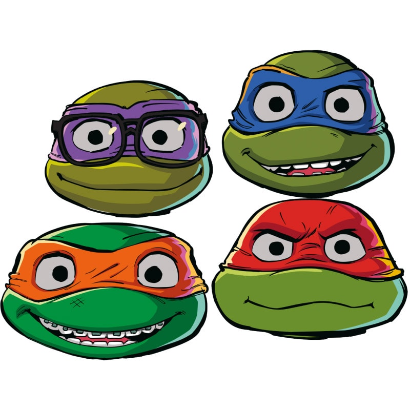 Turtles - Masker van karton 6 stuks
