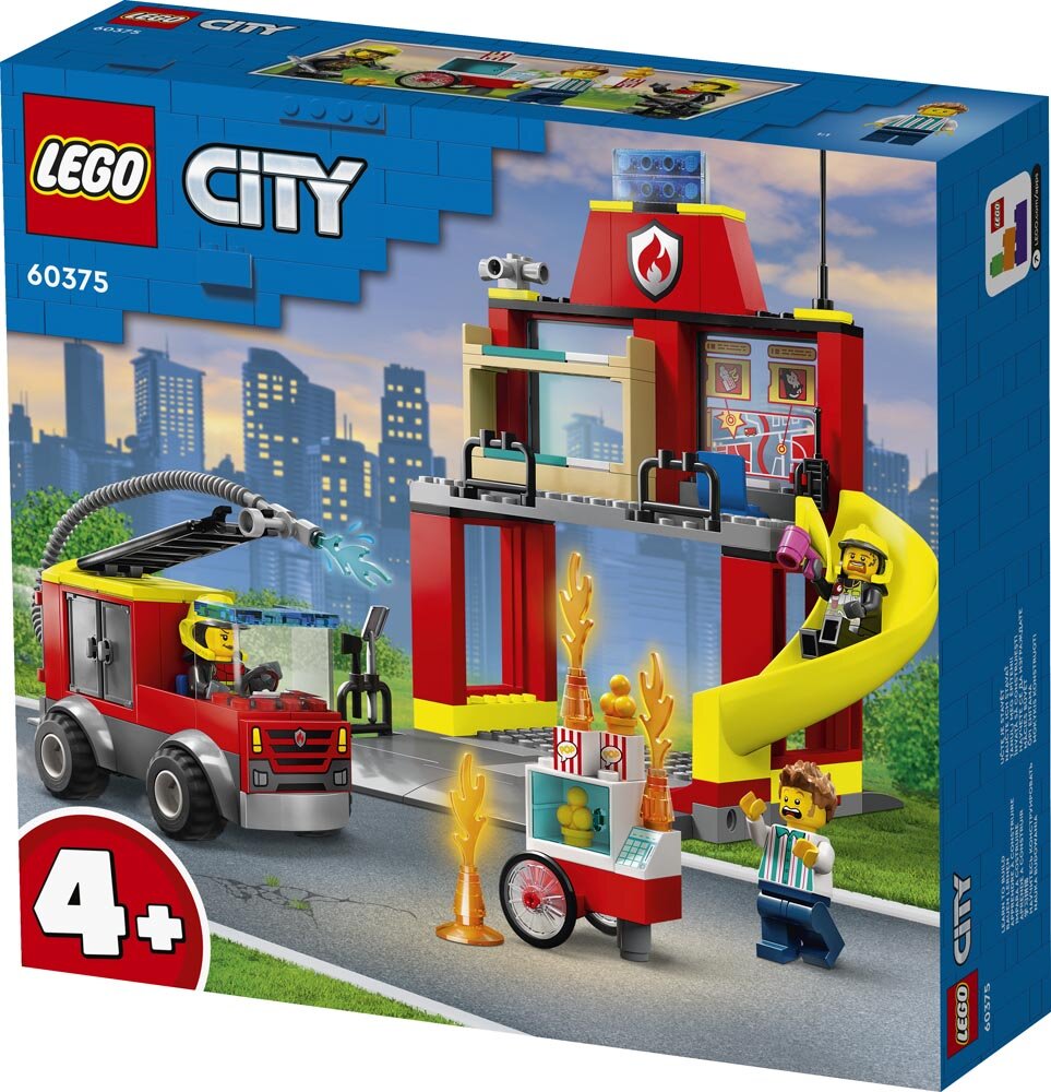 LEGO City - De Brandweerkazerne en de Brandweerwagen 4+