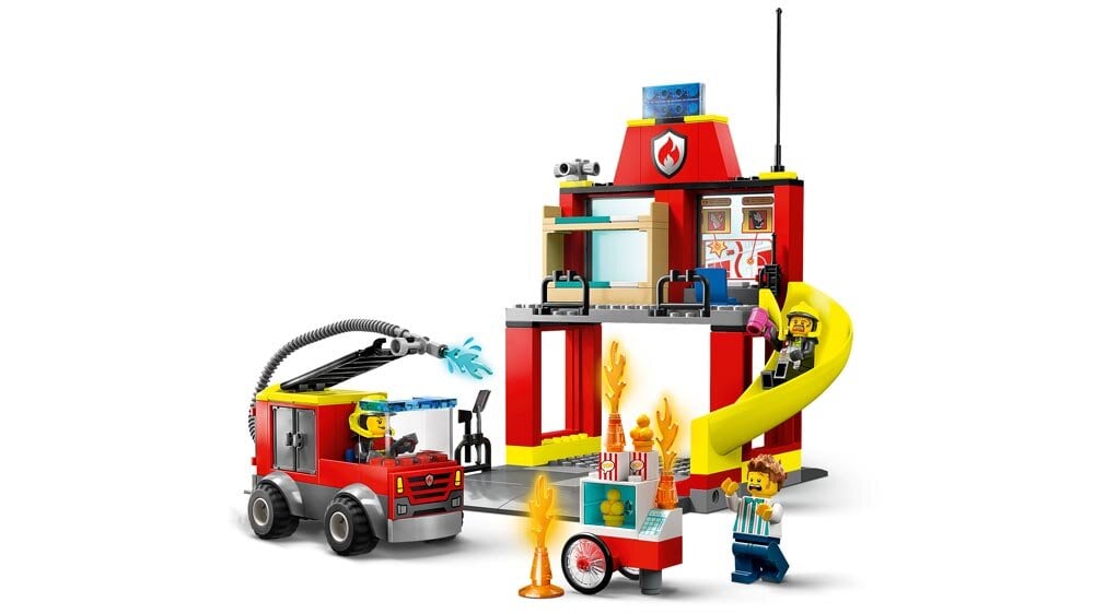 LEGO City - De Brandweerkazerne en de Brandweerwagen 4+