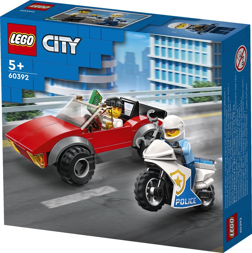 LEGO City - Achtervolging auto op politiemotor 5+