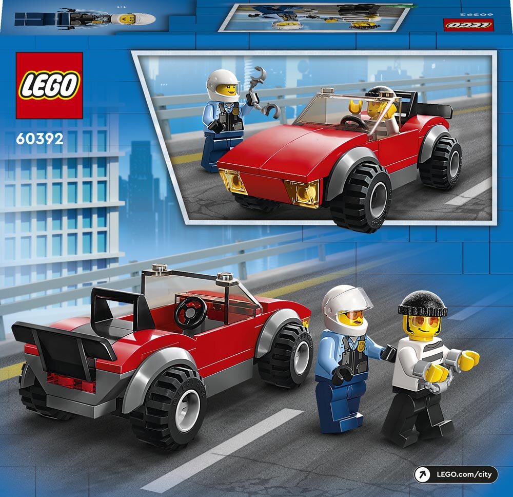 LEGO City - Achtervolging auto op politiemotor 5+