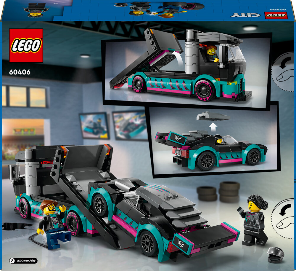 LEGO City - Raceauto en transporttruck 6+