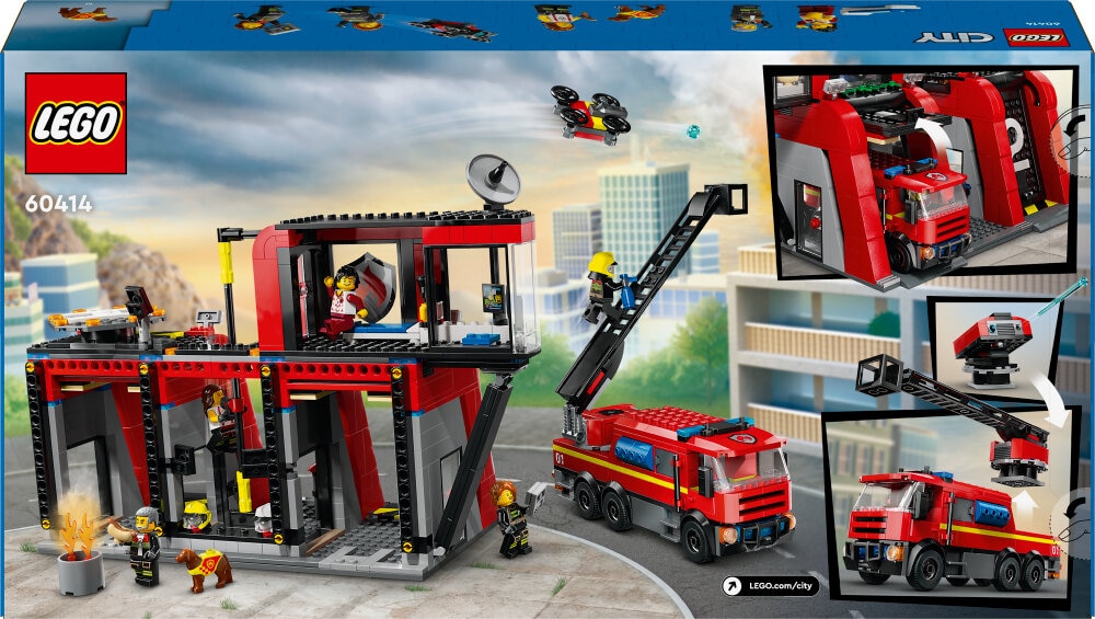 LEGO City - Brandweerkazerne en brandweerauto 6+