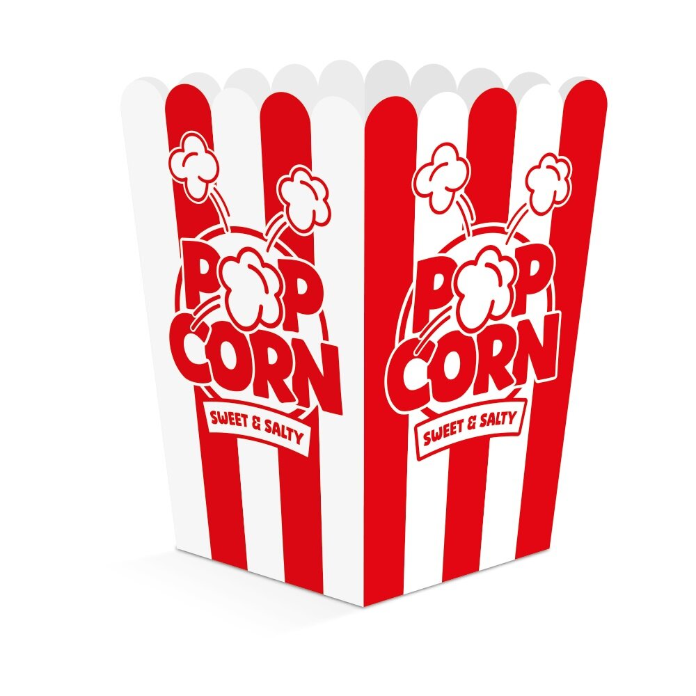 Klassieke Popcorn bakjes 8 stuks