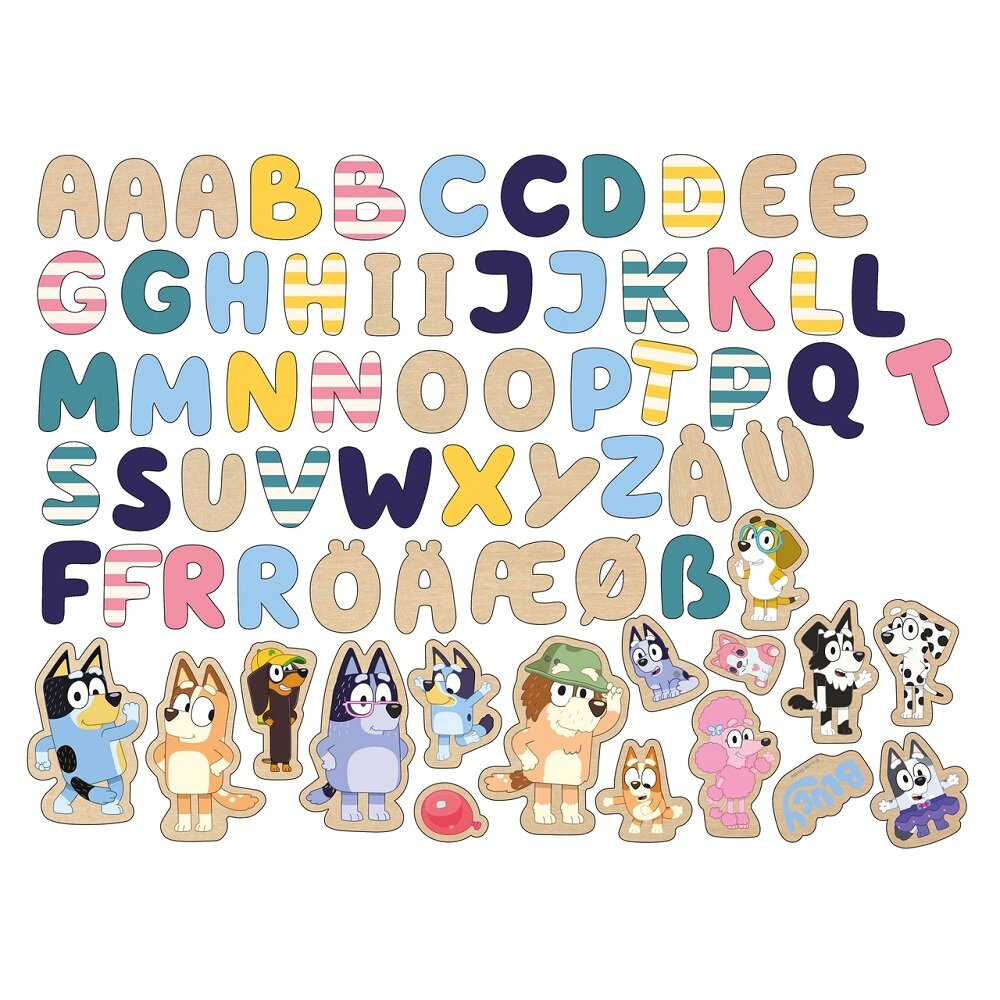 Bluey Magnetletters van Hout