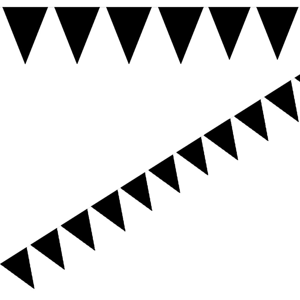 Vlaggenlijn Mini - Zwart 3 meter