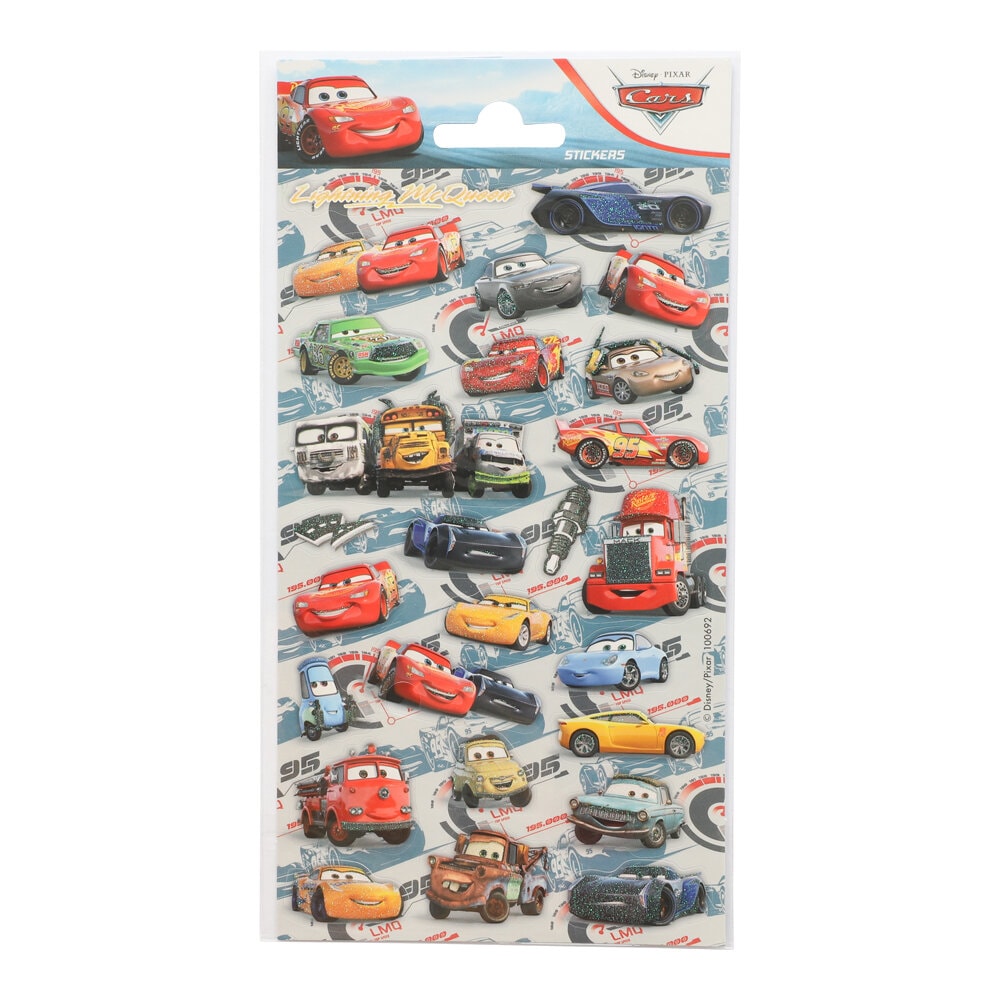 Disney Cars Glitterende Stickers 24 stuks