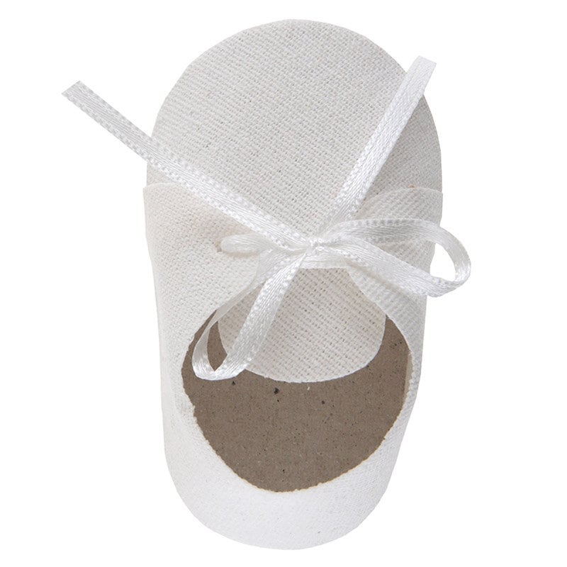 Babyshower - Geschenkdozen witte schoenen 4 stuks