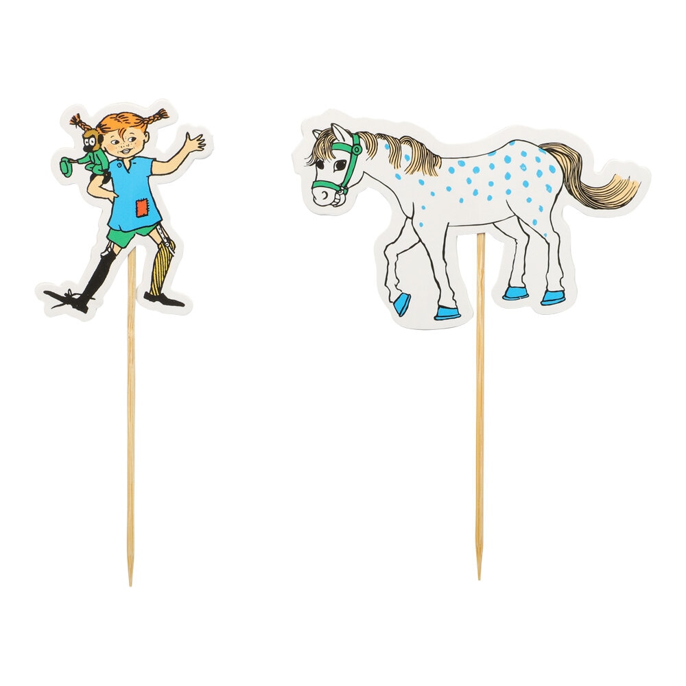 Pippi Langkous - Caketoppers 10 stuks