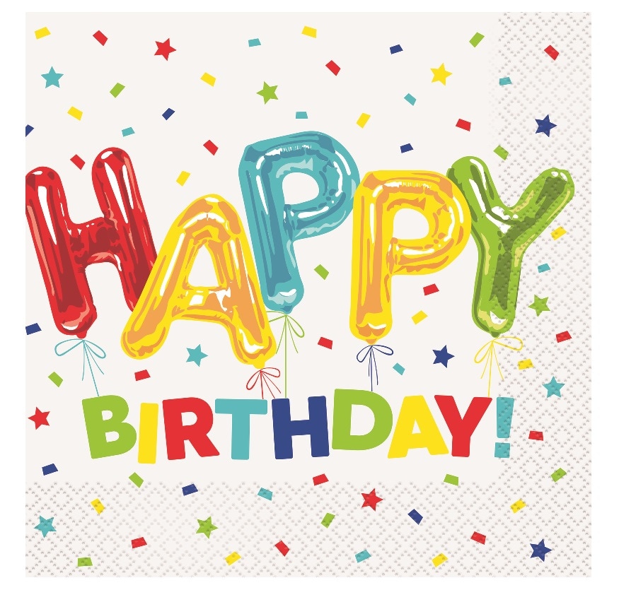 Happy Balloon Birthday - Servetten 16 stuks