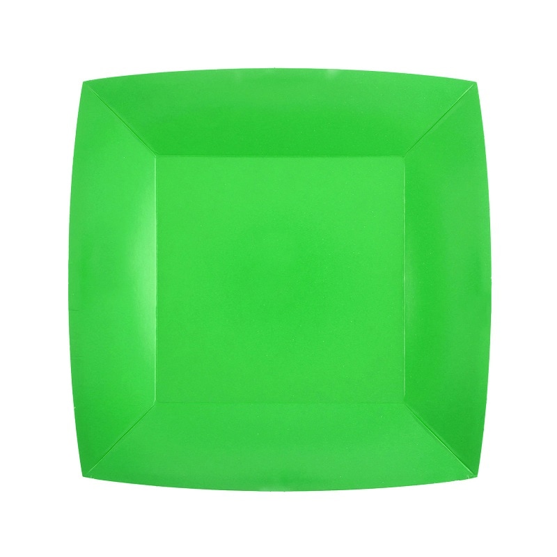 Bordjes Vierkant 18 cm - Groen 10 stuks