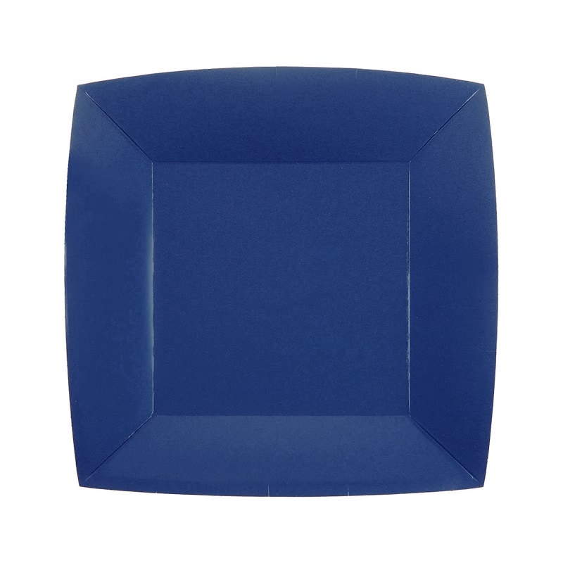 Bordjes Vierkant 18 cm - Donkerblauw 10 stuks