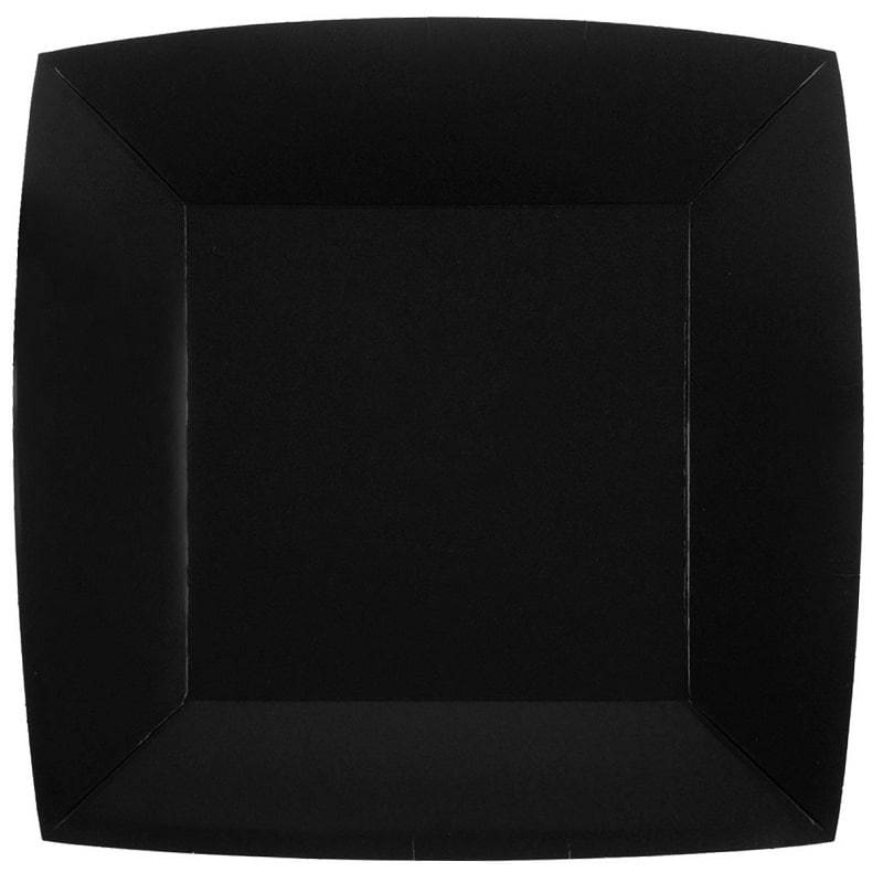 Borden Vierkant 23 cm - Zwart 10 stuks