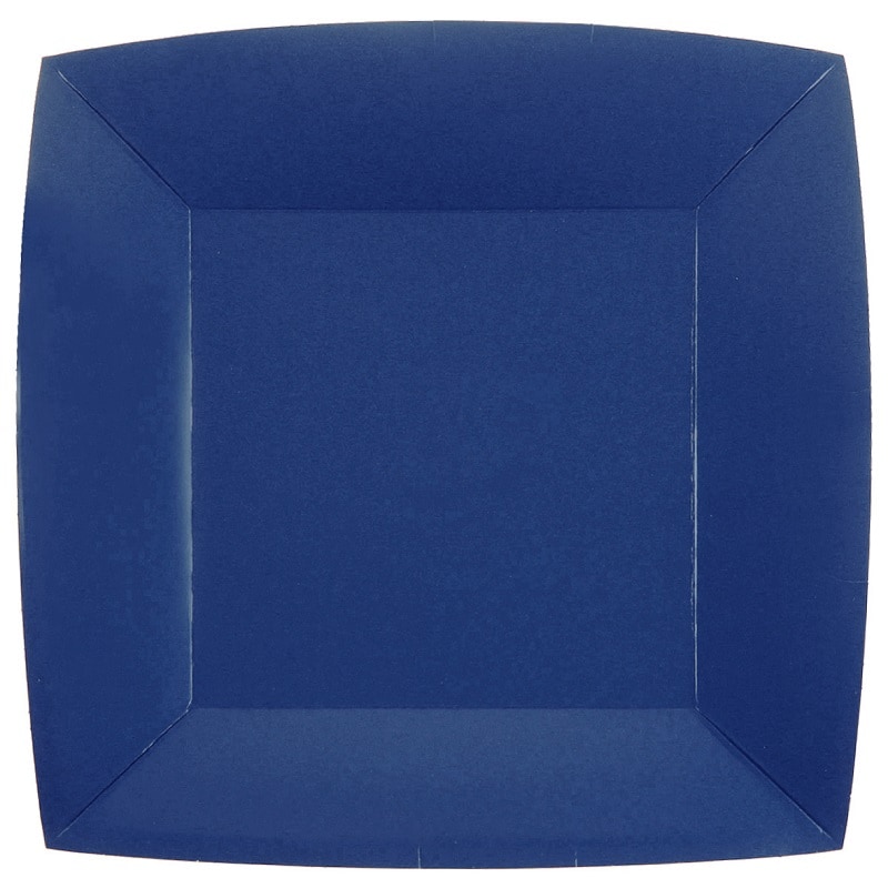 Borden Vierkant 23 cm - Donkerblauw 10 stuks