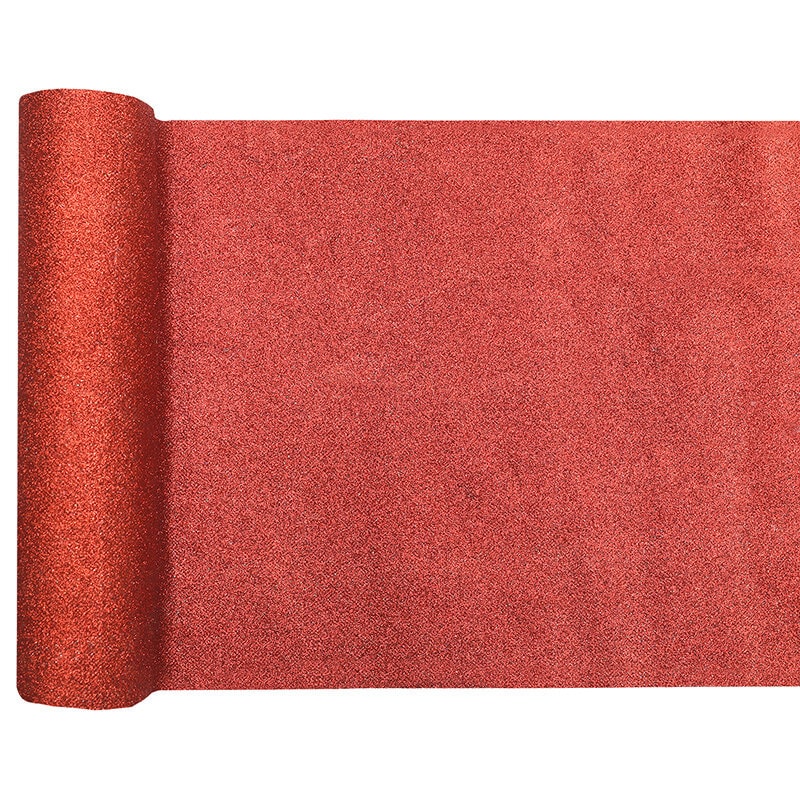 Tafelloper - Rood glitter 3 meter