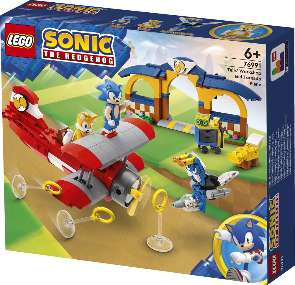 LEGO Sonic The Hedgehog - Tails' werkplaats en Tornado vliegtuig 6+