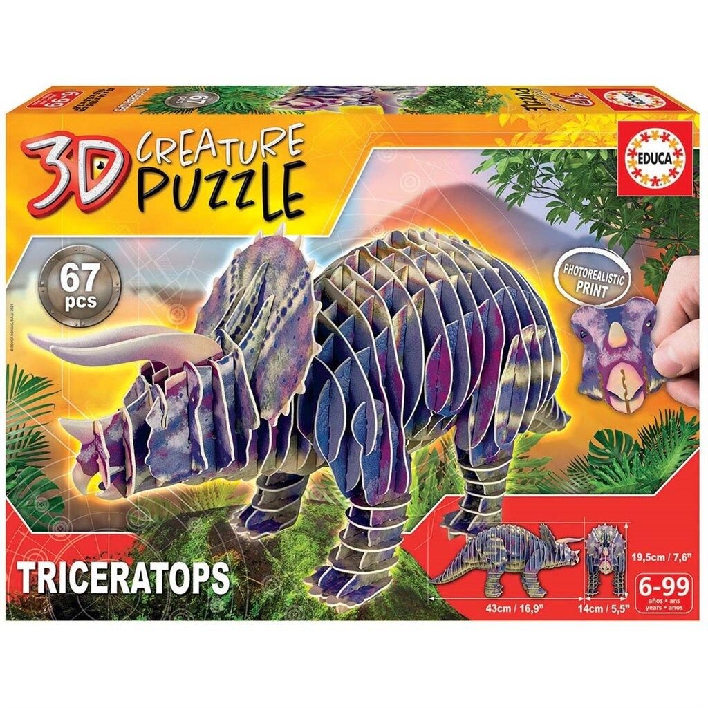 Educa 3D Puzzel - Triceratops 67 stukjes