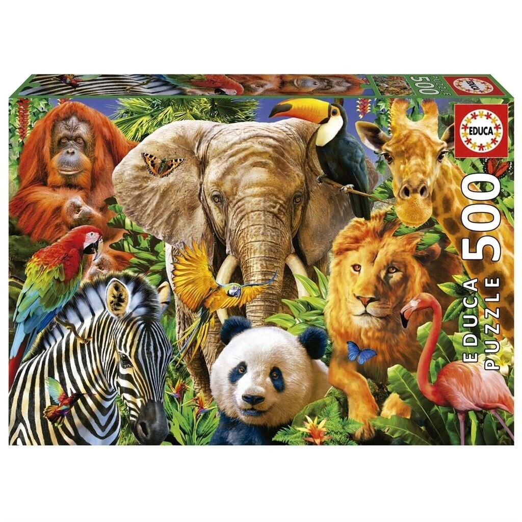 Educa Puzzel - Wilde dieren collage 500 stukjes