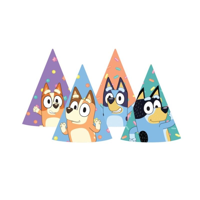 Bluey Feesthoedjes 8 stuks