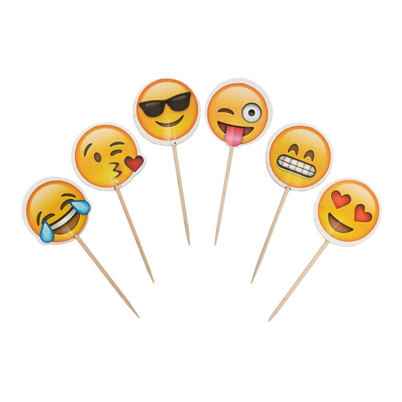 Cake Toppers - Emoji 24 stuks